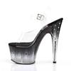 Pleaser - STARDUST708T Sandale à bride à la cheville, Pole dance chaussures - Chaussures de pole dance - Noir/Transparent Product image